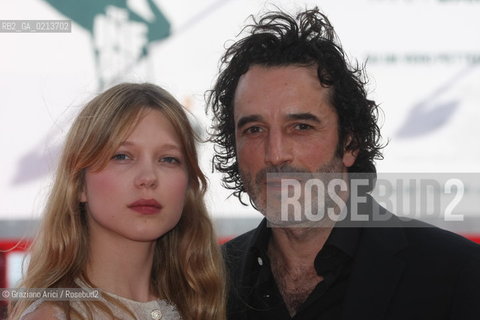 Italy, Venice - September 04th, 2009.66th VENICE INTERNATIONAL FILM FESTIVAL - FILM: LOURDES - RED CARPET - LEFT TO RIGHT: THE ACTRESS LÉA SEYDOUX AND THE ACTOR BRUNO TODESCHINI