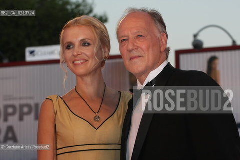 Italy, Venice - September 04th, 2009.66th VENICE INTERNATIONAL FILM FESTIVAL - FILM: BAD LIEUTENANT: PORT OF CALL NEW ORLEANS - RED CARPET, THE DIRECTOR WERNER HERZOG WITH HIS WIFE