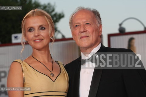 Italy, Venice - September 04th, 2009.66th VENICE INTERNATIONAL FILM FESTIVAL - FILM: BAD LIEUTENANT: PORT OF CALL NEW ORLEANS - RED CARPET, THE DIRECTOR WERNER HERZOG WITH HIS WIFE