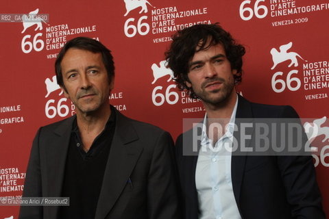 Italy, Venice - September 05th, 2009.66th VENICE INTERNATIONAL FILM FESTIVAL - FILM: PERSÉCUTION. THE ACTORS ROMAIN DURIS, JEAN-HUGUES ANGLADE