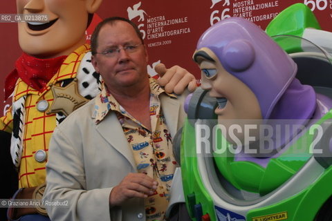 Italy, Venice - September 06th, 2009.66th VENICE INTERNATIONAL FILM FESTIVAL - FILM: GOLDEN LION FOR LIFETIME ACHIEVEMENT TO JOHN LASSETER AND THE PIXAR DIRECTORS. THE DIRECTOR JOHN LASSETER