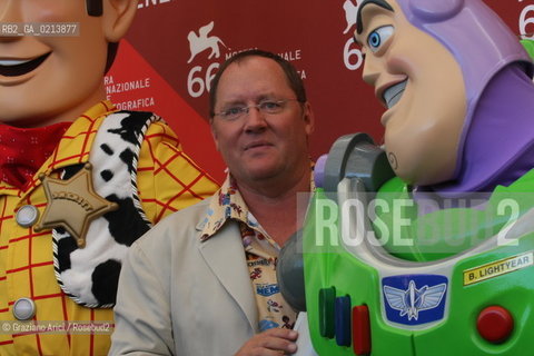 Italy, Venice - September 06th, 2009.66th VENICE INTERNATIONAL FILM FESTIVAL - FILM: GOLDEN LION FOR LIFETIME ACHIEVEMENT TO JOHN LASSETER AND THE PIXAR DIRECTORS. THE DIRECTOR JOHN LASSETER