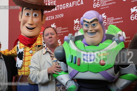 Italy, Venice - September 06th, 2009.66th VENICE INTERNATIONAL FILM FESTIVAL - FILM: GOLDEN LION FOR LIFETIME ACHIEVEMENT TO JOHN LASSETER AND THE PIXAR DIRECTORS. THE DIRECTOR JOHN LASSETER