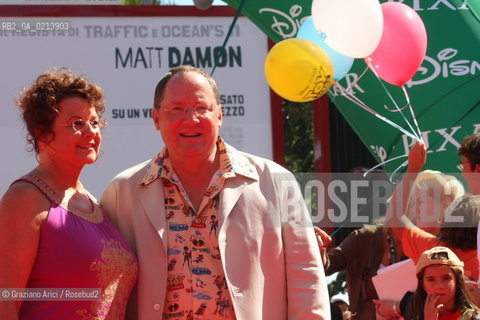 Italy, Venice - September 06th, 2009.66th VENICE INTERNATIONAL FILM FESTIVAL - RED CARPET FOR GOLDEN LION FOR LIFETIME ACHIEVEMENT TO JOHN LASSETER . THE DIRECTOR JOHN LASSETER AND HIS WIFE NANCY