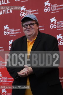 Italy, Venice - September 06th, 2009.66th VENICE INTERNATIONAL FILM FESTIVAL - FILM:CAPITALISM: A LOVE STORY. THE DIRECTOR MICHAEL MOORE.