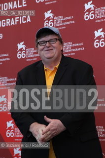 Italy, Venice - September 06th, 2009.66th VENICE INTERNATIONAL FILM FESTIVAL - FILM:CAPITALISM: A LOVE STORY. THE DIRECTOR MICHAEL MOORE.