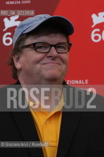 Italy, Venice - September 06th, 2009.66th VENICE INTERNATIONAL FILM FESTIVAL - FILM:CAPITALISM: A LOVE STORY. THE DIRECTOR MICHAEL MOORE.