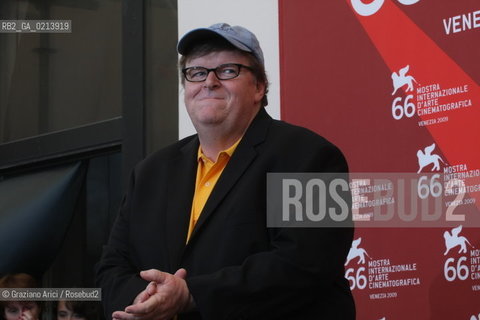 Italy, Venice - September 06th, 2009.66th VENICE INTERNATIONAL FILM FESTIVAL - FILM:CAPITALISM: A LOVE STORY. THE DIRECTOR MICHAEL MOORE.