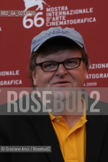 Italy, Venice - September 06th, 2009.66th VENICE INTERNATIONAL FILM FESTIVAL - FILM:CAPITALISM: A LOVE STORY. THE DIRECTOR MICHAEL MOORE.