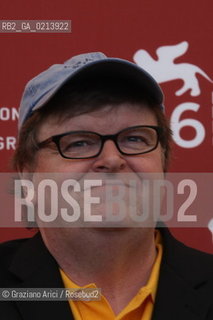 Italy, Venice - September 06th, 2009.66th VENICE INTERNATIONAL FILM FESTIVAL - FILM:CAPITALISM: A LOVE STORY. THE DIRECTOR MICHAEL MOORE.