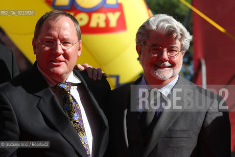 Italy, Venice - September 06th, 2009 66th VENICE INTERNATIONAL FILM FESTIVAL - GOLDEN LION FOR LIFETIME ACHIEVEMENT TO JOHN LASSETER AND THE PIXAR DIRECTORS. THE DIRECTORS JOHN LASSETER AND GEORGE LUCAS