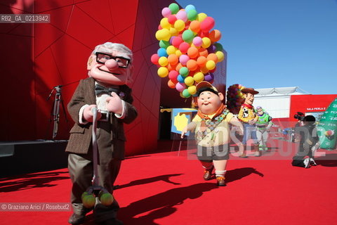 Italy, Venice - September 06th, 2009.66th VENICE INTERNATIONAL FILM FESTIVAL - GOLDEN LION FOR LIFETIME ACHIEVEMENT TO JOHN LASSETER AND THE PIXAR DIRECTORS. DISNEY CHARACTERS AT THE PREMIERE.