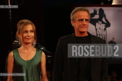 Italy, Venice - September 06th, 2009.66th VENICE INTERNATIONAL FILM FESTIVAL - FILM:WHITE MATERIAL. RED CARPET - LEFT TO RIGHT: THE ACTOR WILLIAM NADYLAM, THE ACTORS ISABELLE HUPPERT AND CHRISTOPHER LAMBERT
