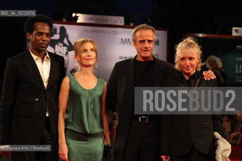 Italy, Venice - September 06th, 2009.66th VENICE INTERNATIONAL FILM FESTIVAL - FILM:WHITE MATERIAL. RED CARPET - LEFT TO RIGHT: THE ACTOR WILLIAM NADYLAM, THE ACTRESS ISABELLE HUPPERT, THE ACTOR CHRISTOPHER LAMBERT AND THE DIRECTOR AND WRITER CLAIRE DENIS