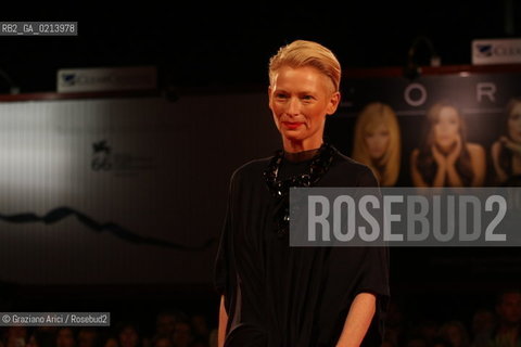 Italy, Venice - September 06th, 2009.66th VENICE INTERNATIONAL FILM FESTIVAL - FILM:CAPITALISM: A LOVE STORY. RED CARPET - THE ACTRESS TILDA SWINTON ATTENDS THE PREMIERE