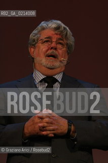 Italy, Venice - September 06th, 2009.66th VENICE INTERNATIONAL FILM FESTIVAL - .GOLDEN LION FOR LIFETIME ACHIEVEMENT TO JOHN LASSETER AND THE PIXAR DIRECTORS. .THE DIRECTOR GEORGE LUCAS AT THE CEREMONY