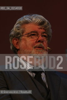 Italy, Venice - September 06th, 2009.66th VENICE INTERNATIONAL FILM FESTIVAL - .GOLDEN LION FOR LIFETIME ACHIEVEMENT TO JOHN LASSETER AND THE PIXAR DIRECTORS. .THE DIRECTOR GEORGE LUCAS AT THE CEREMONY