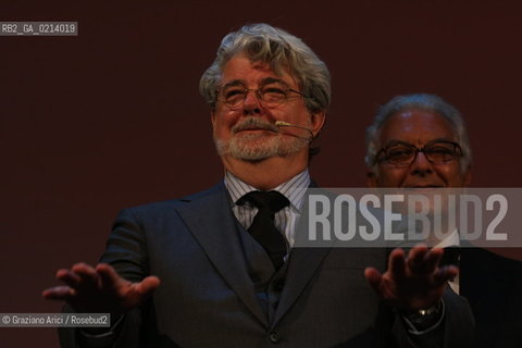 Italy, Venice - September 06th, 2009.66th VENICE INTERNATIONAL FILM FESTIVAL - .GOLDEN LION FOR LIFETIME ACHIEVEMENT TO JOHN LASSETER AND THE PIXAR DIRECTORS. .THE DIRECTOR GEORGE LUCAS AT THE CEREMONY