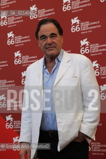 Italy, Venice - September 06th, 2009.66th VENICE INTERNATIONAL FILM FESTIVAL - FILM: SOUTH OF THE BORDER. THE DIRECTOR OLIVER STONE