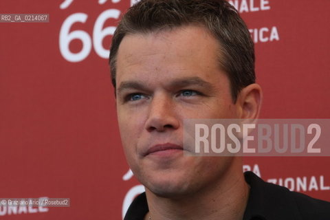Italy, Venice - September 06th, 2009.66th VENICE INTERNATIONAL FILM FESTIVAL - FILM: THE INFORMANT! - THE ACTOR MATT DAMON.