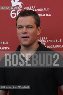 Italy, Venice - September 06th, 2009.66th VENICE INTERNATIONAL FILM FESTIVAL - FILM: THE INFORMANT! - THE ACTOR MATT DAMON.
