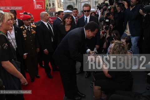 Italy, Venice - September 06th, 2009.66th VENICE INTERNATIONAL FILM FESTIVAL - RED CARPET FILM: SOUTH OF THE BORDER. UGO CHAVEZ  VENEZUELAS PRESIDENT ATTENDS THE PREMIERE