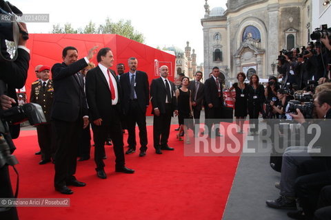 Italy, Venice - September 06th, 2009.66th VENICE INTERNATIONAL FILM FESTIVAL - RED CARPET FILM: SOUTH OF THE BORDER. THE DIRECTOR OLIVER STONE WITH THE VENEZUELAS PRESIDENT UGO CHAVEZ