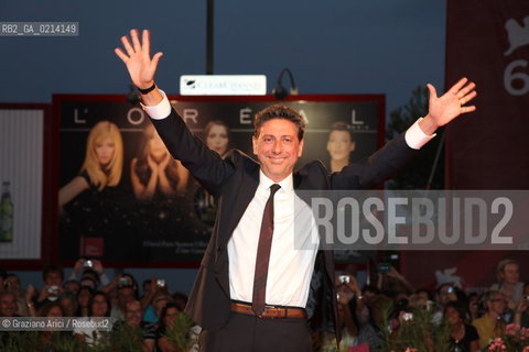 Italy, Venice - September 06th, 2009.66th VENICE INTERNATIONAL FILM FESTIVAL - RED CARPET FILM: 36 VUES DU PIC SAINT LOUP. THE ACTOR SERGIO CASTELLITTO.
