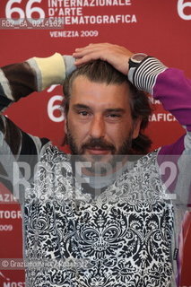 Italy, Venice - September 08th, 2009.66th VENICE INTERNATIONAL FILM FESTIVAL - FILM: NAPOLI NAPOLI NAPOLI. THE ACTOR LUCA LIONELLO.