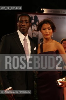 Italy, Venice - September 08th, 2009.66th VENICE INTERNATIONAL FILM FESTIVAL - RED CARPET FILM: BROOKLYNS FINEST. THE ACTOR WESLEY SNIPES WITH HIS WIFE NIKKI PARK