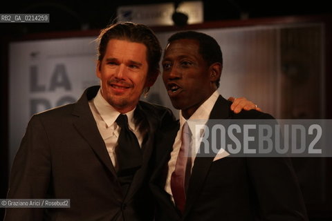 Italy, Venice - September 08th, 2009.66th VENICE INTERNATIONAL FILM FESTIVAL - RED CARPET FILM: BROOKLYNS FINEST. THE ACTOR ETHAN HAWKE WITH WESLEY SNIPES.