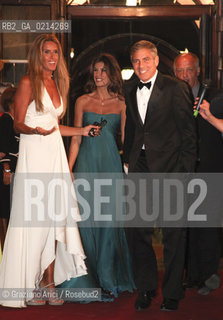 Italy, Venice - September 08th, 2009.66th VENICE INTERNATIONAL FILM FESTIVAL - CASINO PARTY - THE ACTOR GEORGE CLOONEY WITH HIS GIRLFRIEND ELISABETTA CANALIS ©Graziano Arici/Rosebud2