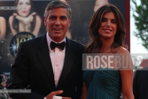 Italy, Venice - September 08th, 2009.66th VENICE INTERNATIONAL FILM FESTIVAL - RED CARPET FILM: THE MEN WHO STARE AT GOATS. THE ACTOR GEORGE CLOONEY WITH HIS GIRLFRIEND ELISABETTA CANALIS