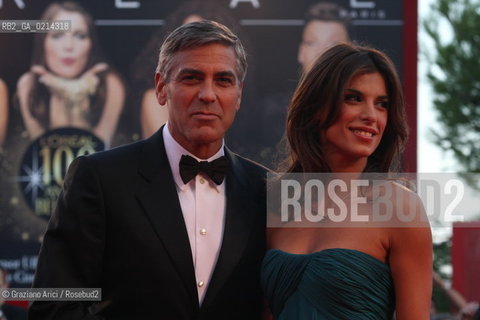 Italy, Venice - September 08th, 2009.66th VENICE INTERNATIONAL FILM FESTIVAL - RED CARPET FILM: THE MEN WHO STARE AT GOATS. THE ACTOR GEORGE CLOONEY WITH HIS GIRLFRIEND ELISABETTA CANALIS