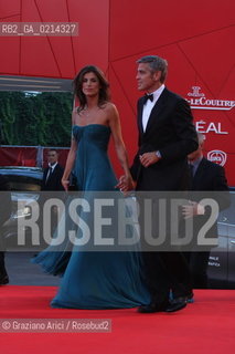 Italy, Venice - September 08th, 2009.66th VENICE INTERNATIONAL FILM FESTIVAL - RED CARPET FILM: THE MEN WHO STARE AT GOATS. THE ACTOR GEORGE CLOONEY WITH HIS GIRLFRIEND ELISABETTA CANALIS
