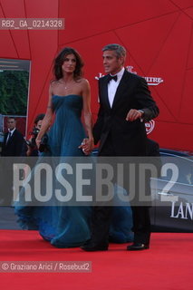 Italy, Venice - September 08th, 2009.66th VENICE INTERNATIONAL FILM FESTIVAL - RED CARPET FILM: THE MEN WHO STARE AT GOATS. THE ACTOR GEORGE CLOONEY WITH HIS GIRLFRIEND ELISABETTA CANALIS