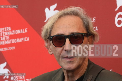 Italy, Venice - September 09th, 2009.66th VENICE INTERNATIONAL FILM FESTIVAL - FILM: DESERTO ROSA- LUIGI GHIRRI AND CITAEM BLOKADNUJU KNIGU (READING BOOK OF BLOCKADE) - THE COMPOSER FRANCO BATTIATO.