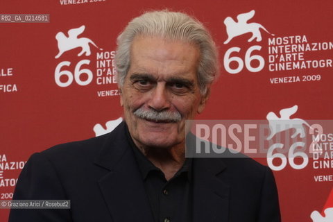 Italy, Venice - September 10th, 2009.66th VENICE INTERNATIONAL FILM FESTIVAL - FILM: AL MOSAFER. THE ACTOR OMAR SHARIF