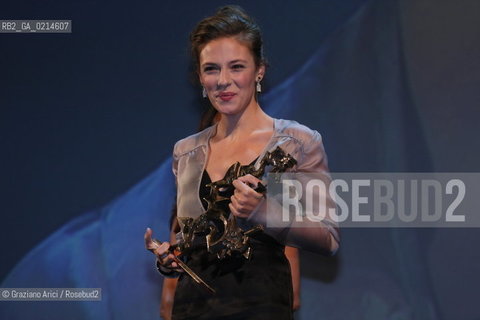 Italy, Venice - September 12th, 2009.66th VENICE INTERNATIONAL FILM FESTIVAL - CLOSING CEREMONY  - MARCELLO MASTROIANNI AWARD FOR BEST YOUNG ACTOR TO JASMINE TRINCA