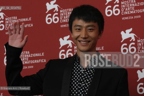 Italy, Venice - September 12th, 2009.66th VENICE INTERNATIONAL FILM FESTIVAL - FILM: CHENGDU, WO AI NI (CHENGDU, I LOVE YOU). THE ACTOR HUANG XUAN  ©Graziano Arici/Rosebud2