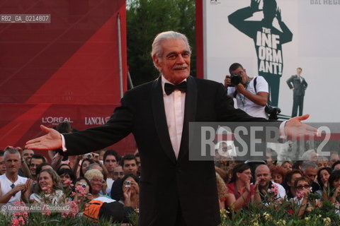 Italy, Venice - September 12th, 2009.66th VENICE INTERNATIONAL FILM FESTIVAL - RED CARPET OFFICIAL AWARDS - THE ACTOR OMAR SHARIF