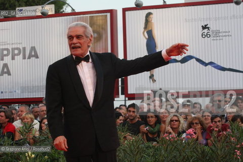 Italy, Venice - September 12th, 2009.66th VENICE INTERNATIONAL FILM FESTIVAL - RED CARPET OFFICIAL AWARDS - THE ACTOR OMAR SHARIF