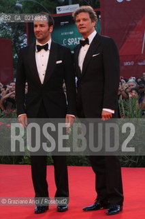 Italy, Venice - September 12th, 2009.66th VENICE INTERNATIONAL FILM FESTIVAL - CLOSING CEREMONY - RED CARPET OFFICIAL AWARDS - THE DIRECTOR OF A SINGLE MAN, TOM FORD WITH THE ACTOR COLIN FIRTH