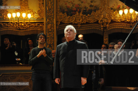 Venice - december, 12th 2009 - The conductor and pianist Daniel Barenboim in concert in the Gran Teaatro La Fenice of Venice and where receives the Prize A life in the Music ©Graziano Arici/Rosebud2