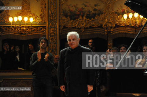 Venice - december, 12th 2009 - The conductor and pianist Daniel Barenboim in concert in the Gran Teaatro La Fenice of Venice and where receives the Prize A life in the Music ©Graziano Arici/Rosebud2