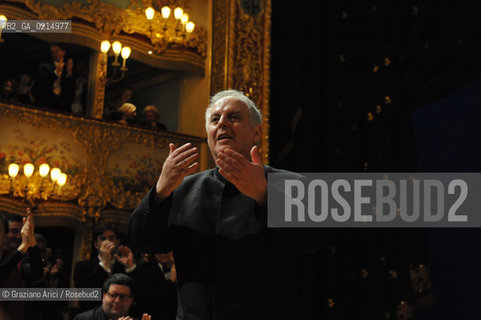 Venice - december, 12th 2009 - The conductor and pianist Daniel Barenboim in concert in the Gran Teaatro La Fenice of Venice and where receives the Prize A life in the Music ©Graziano Arici/Rosebud2