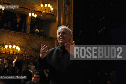 Venice - december, 12th 2009 - The conductor and pianist Daniel Barenboim in concert in the Gran Teaatro La Fenice of Venice and where receives the Prize A life in the Music ©Graziano Arici/Rosebud2