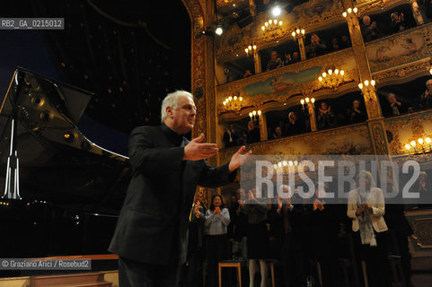 Venice - december, 12th 2009 - The conductor and pianist Daniel Barenboim in concert in the Gran Teaatro La Fenice of Venice and where receives the Prize A life in the Music ©Graziano Arici/Rosebud2