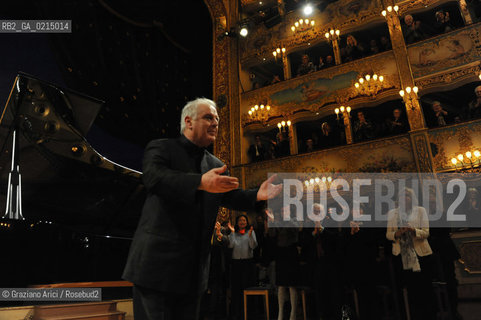 Venice - december, 12th 2009 - The conductor and pianist Daniel Barenboim in concert in the Gran Teaatro La Fenice of Venice and where receives the Prize A life in the Music ©Graziano Arici/Rosebud2
