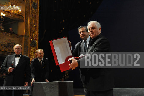 Venice - december, 12th 2009 - The conductor and pianist Daniel Barenboim in concert in the Gran Teaatro La Fenice of Venice and where receives the Prize A life in the Music ©Graziano Arici/Rosebud2